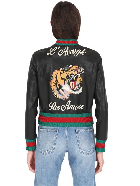 bomber gucci tigre|gucci tiger jacket.